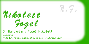 nikolett fogel business card